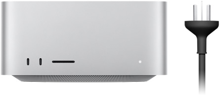 Mac Studio 及其電源線。